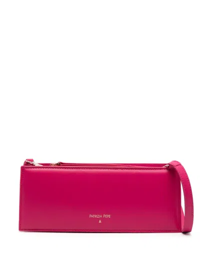 Patrizia Pepe Fly Bamby Leather Shoulder Bag In 粉色