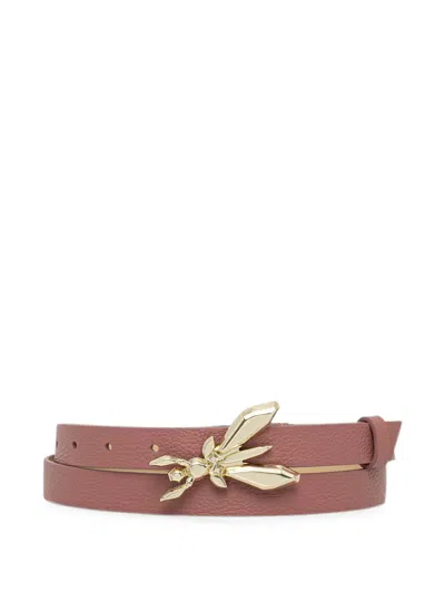Patrizia Pepe Fly Calf Leather Belt In Brown