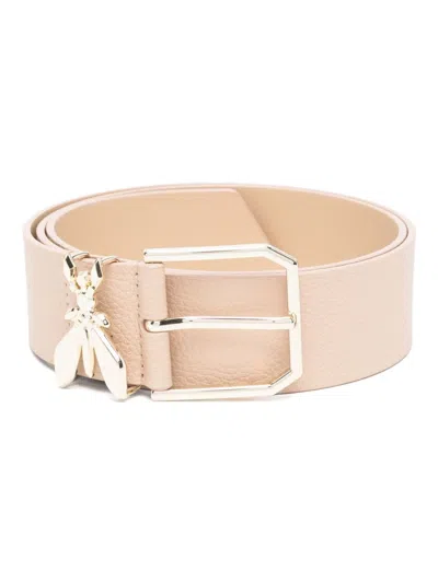 Patrizia Pepe Fly-detail Belt In Nude