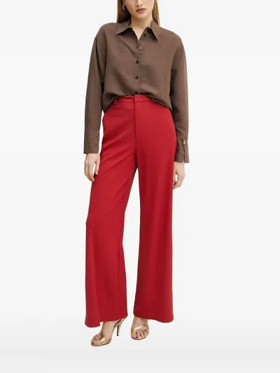 Patrizia Pepe Fly-detail Shirt In Brown