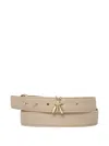 Patrizia Pepe Fly-embellished Belt In Neutrals