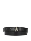 Patrizia Pepe Fly-embellished Leather Belt In Black