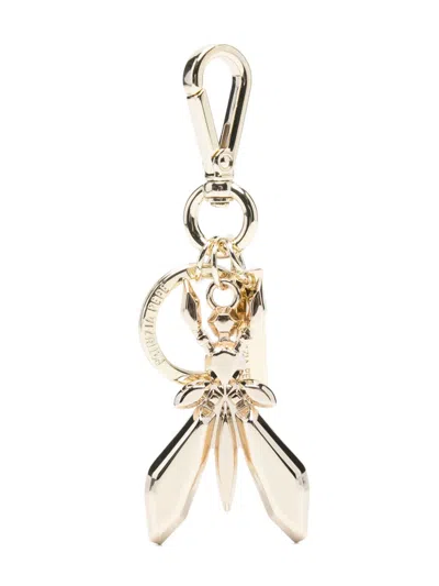Patrizia Pepe Fly Keychain In Gold