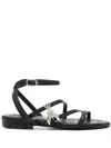 Patrizia Pepe Fly-logo Sandals In Schwarz