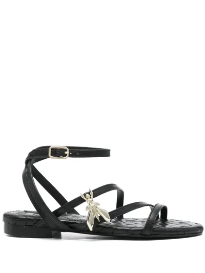 Patrizia Pepe Fly-logo Sandals In Black