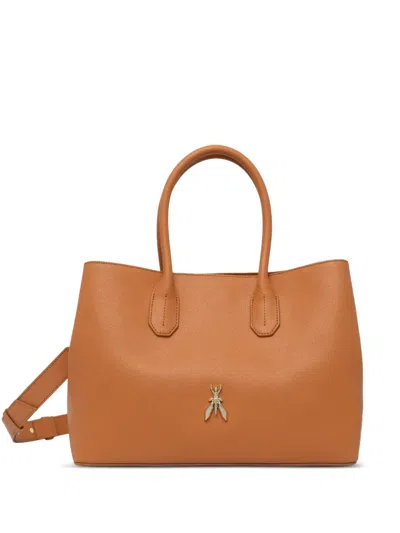 Patrizia Pepe Fly-logo Tote Bag In Orange