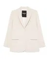 Patrizia Pepe Single Breasted Blazer In Neutral