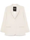 Patrizia Pepe Single Breasted Blazer In Neutral