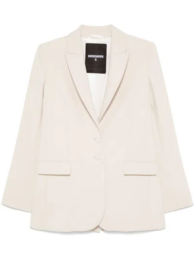 Patrizia Pepe Fly-motif Blazer In Neutrals