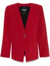 Patrizia Pepe Fly-motif Blazer In Red