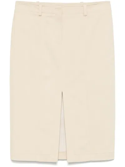 Patrizia Pepe Fly-motif Skirt In Neutrals