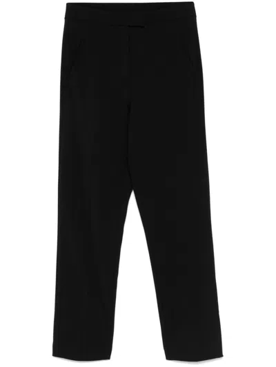 Patrizia Pepe Fly-motif Trousers In Black  