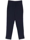 Patrizia Pepe Fly-motif Trousers In Blue