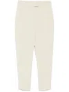 Patrizia Pepe Fly-motif Trousers In Neutrals