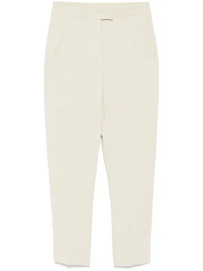 Patrizia Pepe Fly-motif Trousers In Neutrals