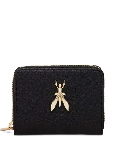 Patrizia Pepe Fly-motif Zip Wallet In Black