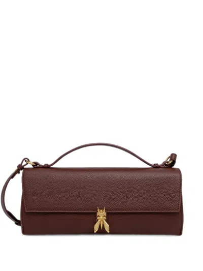 Patrizia Pepe Fly Pebbled-leather Tote Bag In Brown