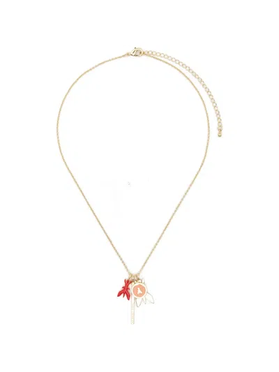 Patrizia Pepe Fly-pendant Necklace In Gold