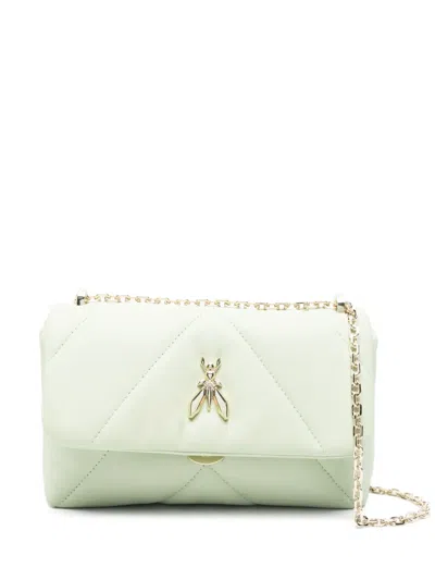 Patrizia Pepe Fly-plaque Crossbody Bag In Grün
