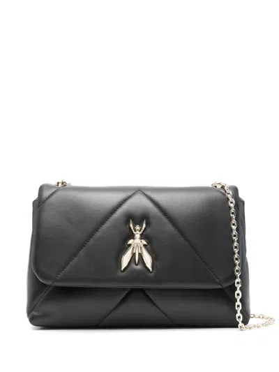 Patrizia Pepe Fly-plaque Shoulder Bag In Black