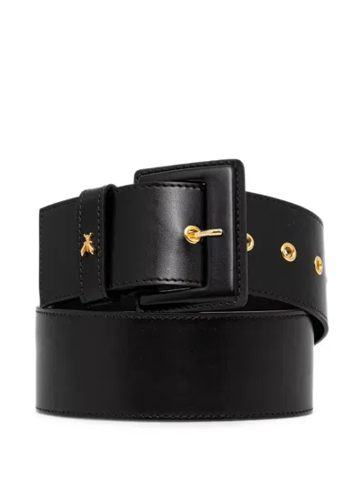 Patrizia Pepe Fly Plaque Wide Belt In Black