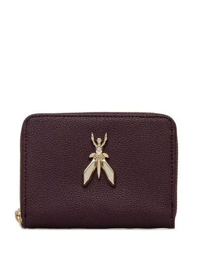 Patrizia Pepe Fly-plaque Zipped Wallet In Purple
