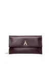 Patrizia Pepe Fly Purple Red Clutch In White