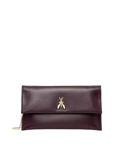 Patrizia Pepe Fly Purple Red Clutch In White