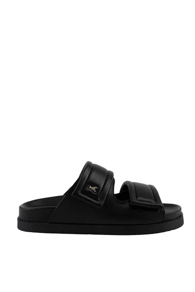 Patrizia Pepe Fly Slippers Sandals In Black  