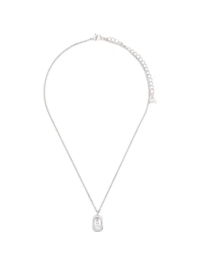 Patrizia Pepe Fly-pendant Necklace In Metallic