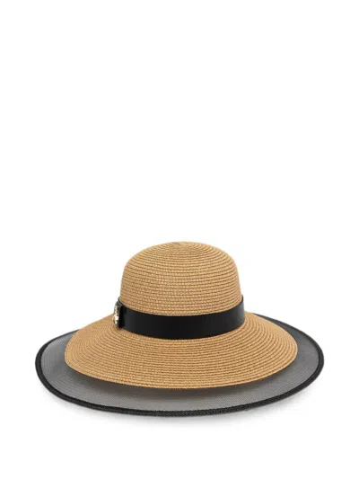Patrizia Pepe Fly-plaque Mesh-trim Hat In Multi