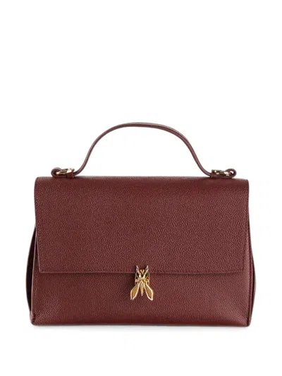 Patrizia Pepe Fly-plaque Pebbled Backpack In Brown