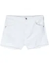 Patrizia Pepe Frayed Denim Shorts In White