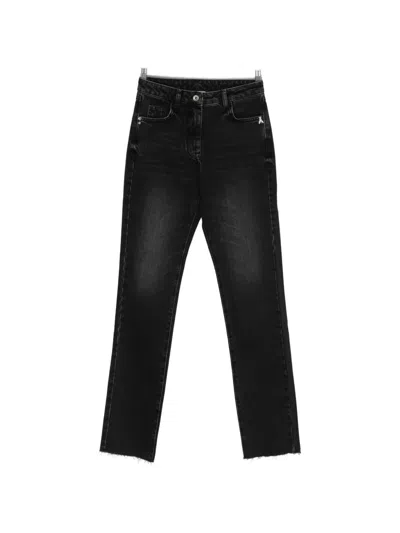 Patrizia Pepe Frayed Jeans In Black