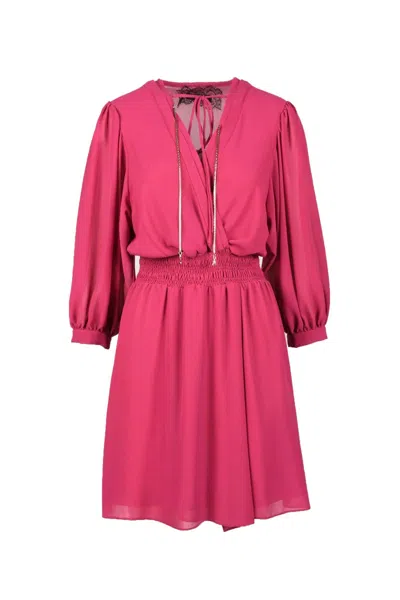 Patrizia Pepe Fuchsia Short Dress In Pink