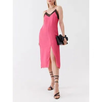 Patrizia Pepe Fuchsia Viscose Casual Dress In Pink