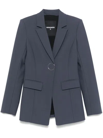 Patrizia Pepe Gabardine Blazer In Grey