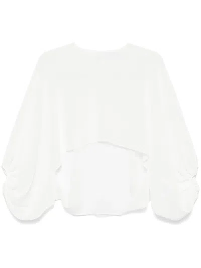 Patrizia Pepe Georgette Blouse In White