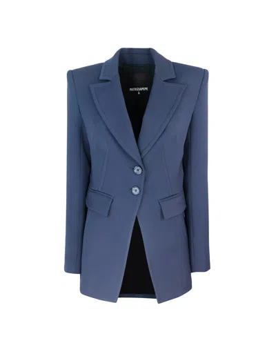 Patrizia Pepe Giacca Due Bottoni Essential In Blue