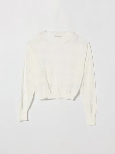Patrizia Pepe Kids'  Girl's Dropped Shoulder Cotton Jumper In White