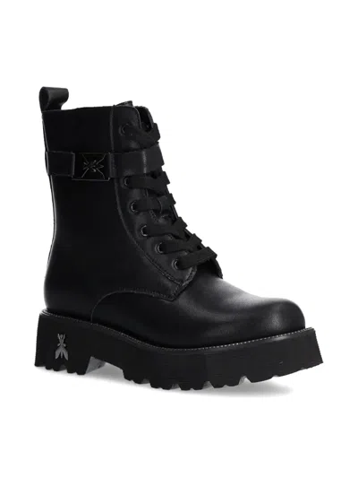 Patrizia Pepe Girl Kids' Leather Boots In 黑色