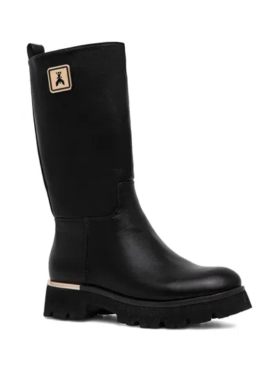 Patrizia Pepe Girl Kids' Leather Boots In Black