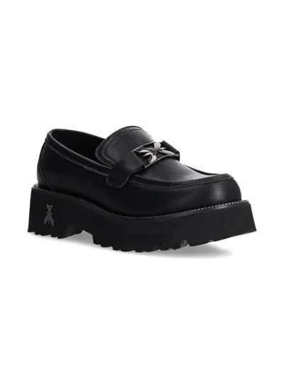 Patrizia Pepe Girl Kids' Leather Loafers In Black