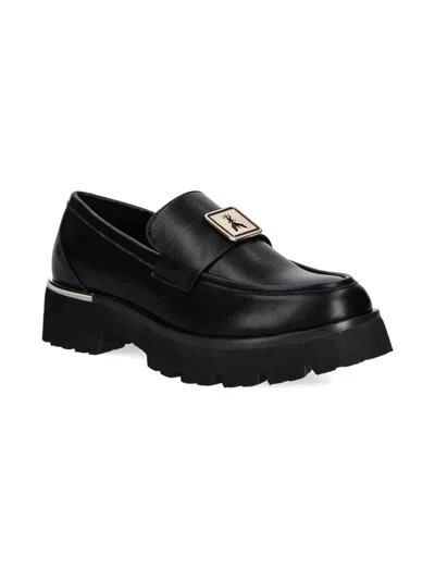 Patrizia Pepe Girl Kids' Leather Loafers In Black