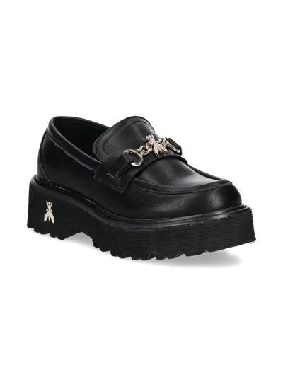 Patrizia Pepe Girl Kids' Leather Loafers In Black