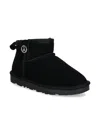 Patrizia Pepe Girl Suede Ankle Boots In 黑色