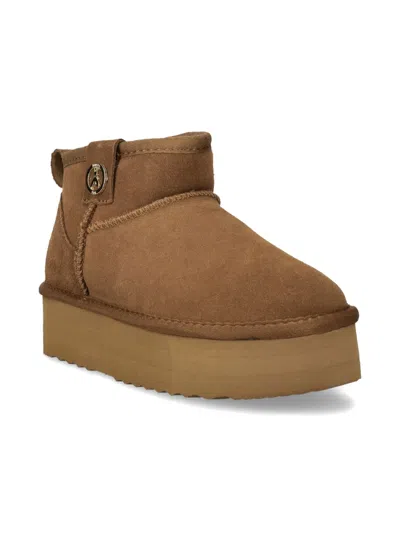 Patrizia Pepe Girl Kids' Suede Ankle Boots In Brown