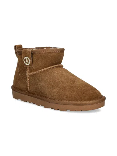 Patrizia Pepe Girl Kids' Suede Boots In 褐色