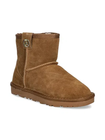 Patrizia Pepe Girl Kids' Suede Boots In 褐色