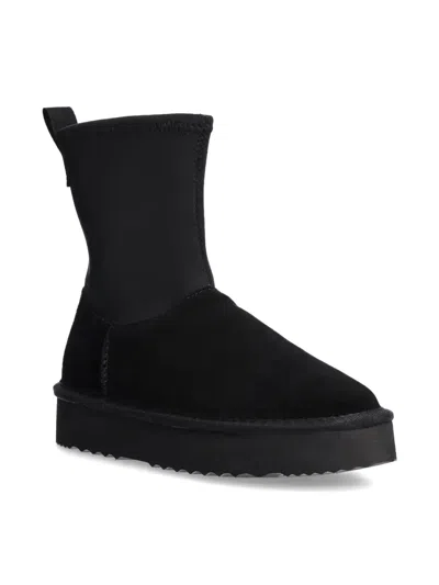 Patrizia Pepe Girl Kids' Suede Boots In 黑色